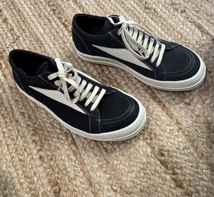 Rick Owens Hollywood Vintage Sneaks Black 41
