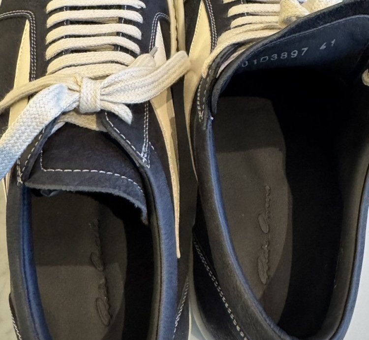 Rick Owens Hollywood Vintage Sneaks Black 41