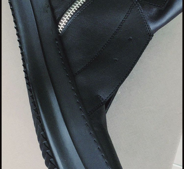 RICK OWENS ISLAND DUNK SNEAKERS SS15 BLACK BLACK BB EU46 NEW