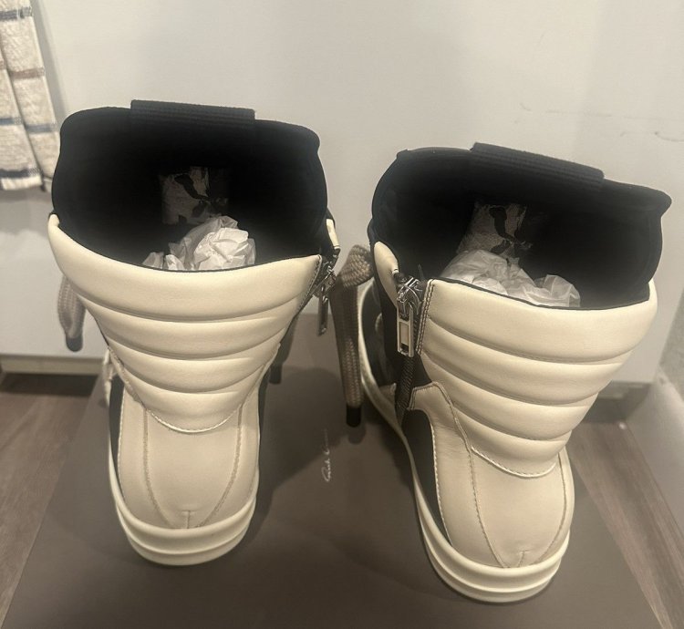 Rick Owens jumbo lace geobaskets black milk size 42