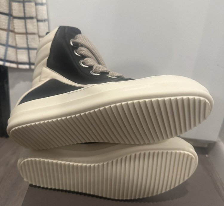Rick Owens jumbo lace geobaskets black milk size 42