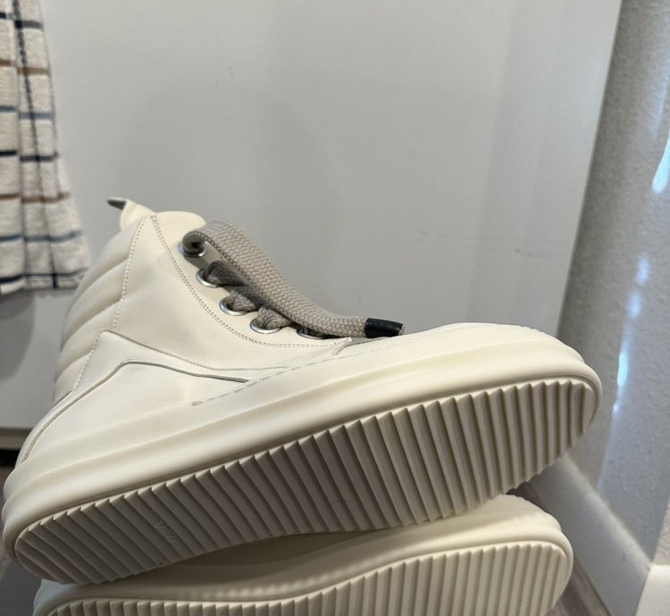 Rick Owens Jumbo Lace Geobaskets Milk Size 44
