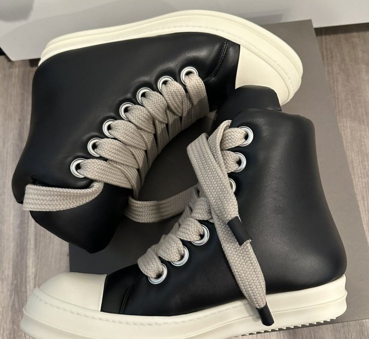 Rick Owens Jumbo Lace Padded Ramones High Size 41