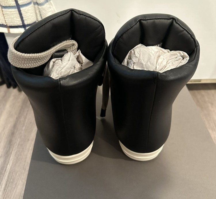 Rick Owens Jumbo Lace Padded Ramones High Size 41
