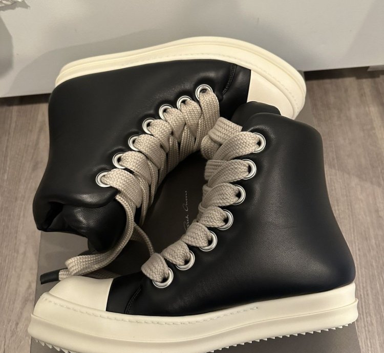 Rick Owens Jumbo Lace Padded Ramones High Size 43