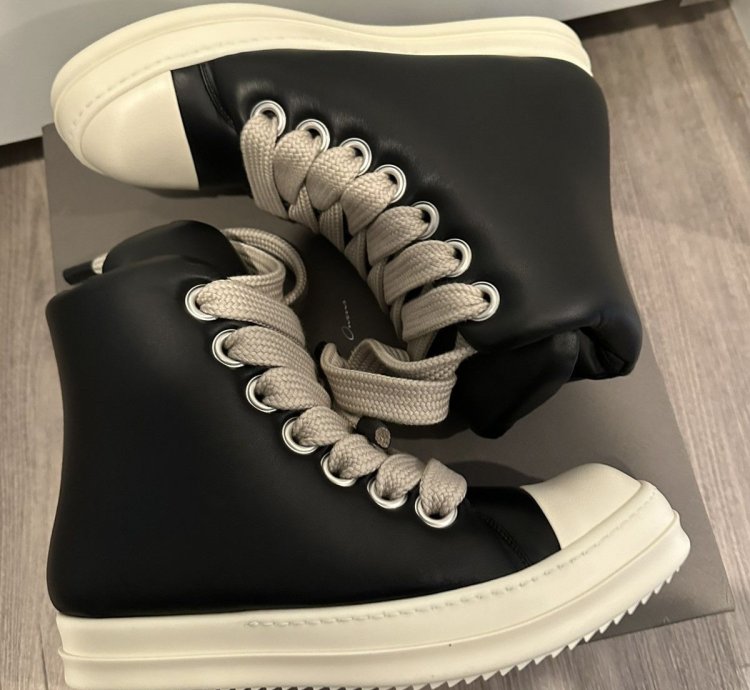 Rick Owens Jumbo Lace Padded Ramones High Size 43