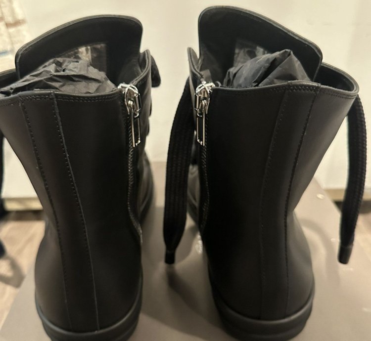 Rick owens jumbo lace Ramones High triple black size 44