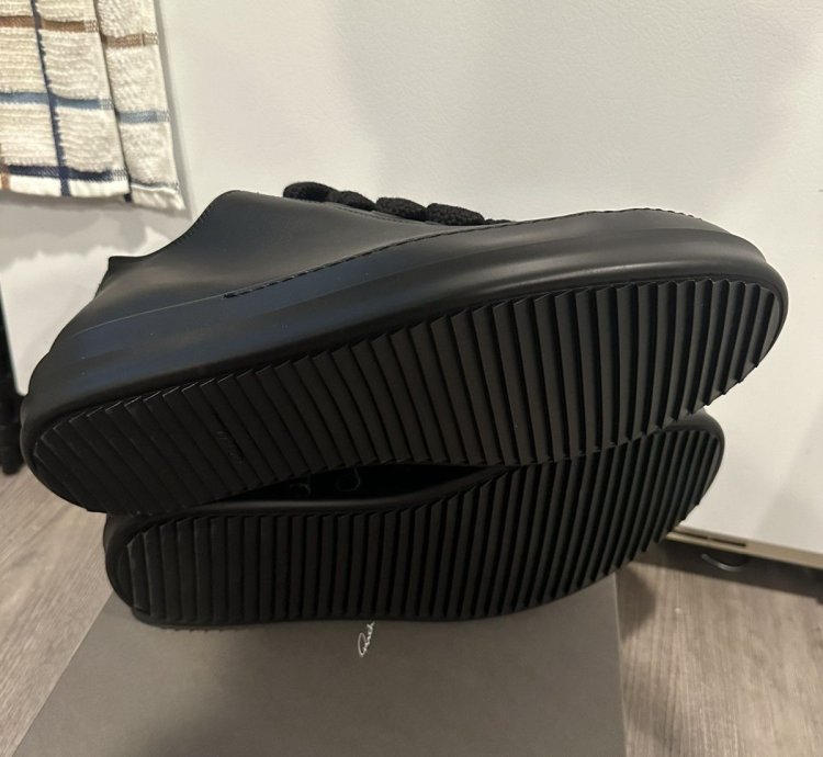 Rick Owens jumbo lace ramones low triple black size 45