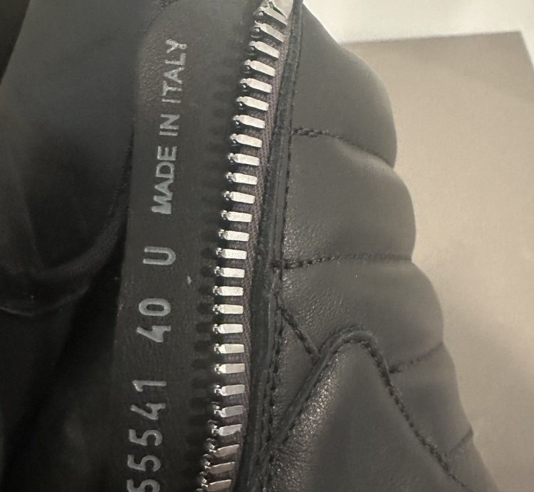 Rick Owens jumbo lace triple black geobaskets size 40