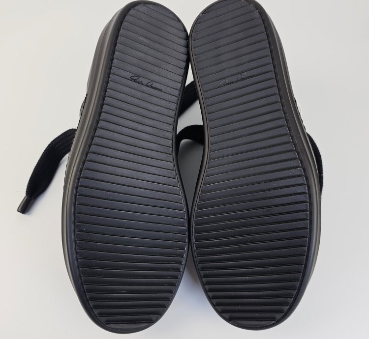 Rick Owens Jumbo Laces Black Low Top Sneakers New 44 5