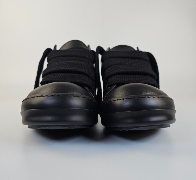 Rick Owens Jumbo Laces Black Low Top Sneakers New 44 5