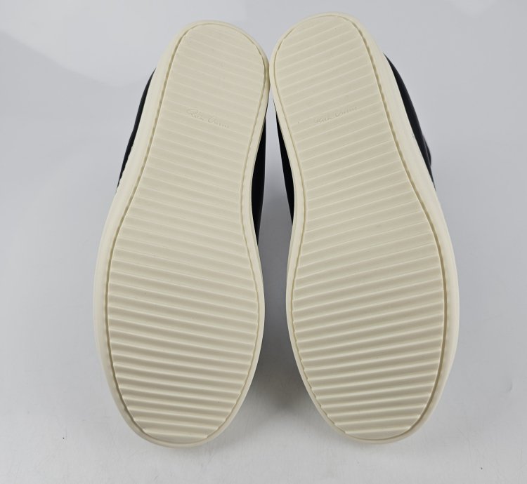 Rick Owens Jumbo Laces High Top Black Milk Sneakers New 40