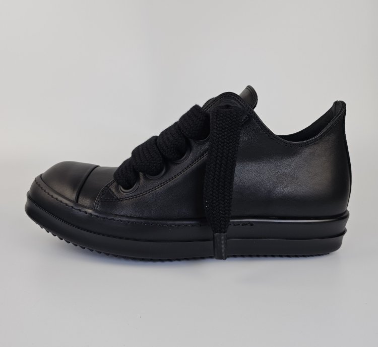 Rick Owens Jumbo Laces Lido Black Sneakers New 43