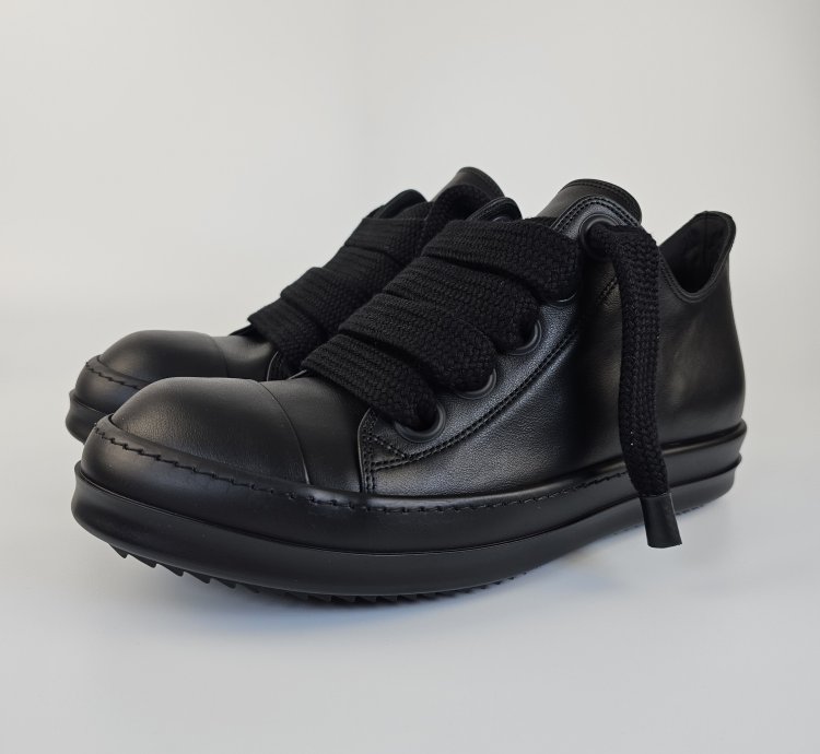 Rick Owens Jumbo Laces Lido Black Sneakers New 43 5
