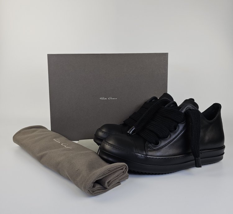 Rick Owens Jumbo Laces Lido Black Sneakers New 43 5