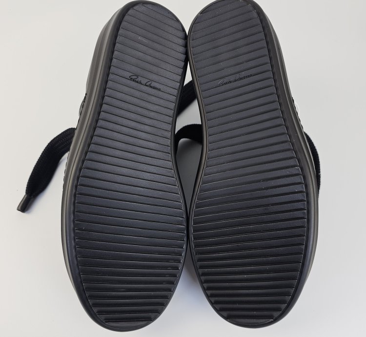 Rick Owens Jumbo Laces Lido Black Sneakers New 46