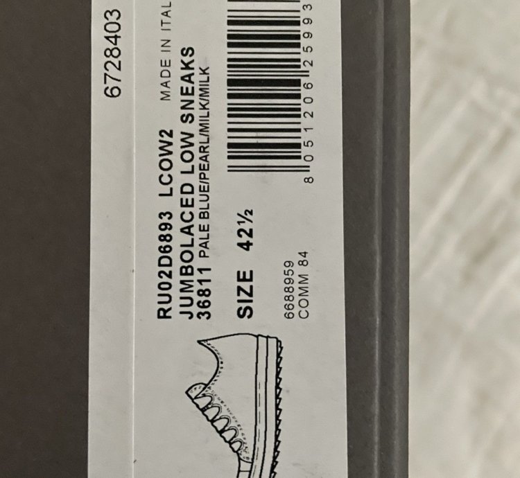 Rick Owens Jumbolace Ramones Pale Blue 42 5 (9 5US)