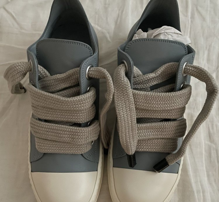 Rick Owens Jumbolace Ramones Pale Blue 42 5 (9 5US)