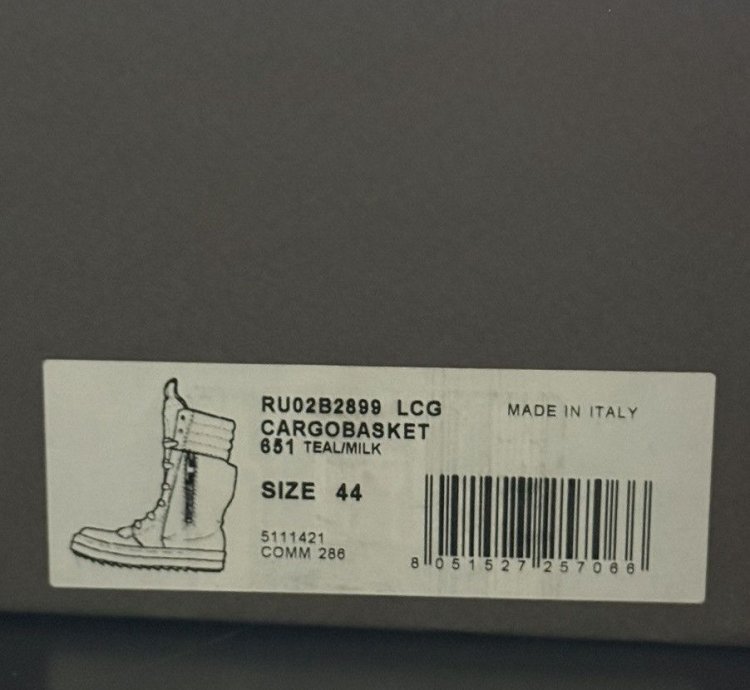 Rick Owens Leather Cargobasket in Teal