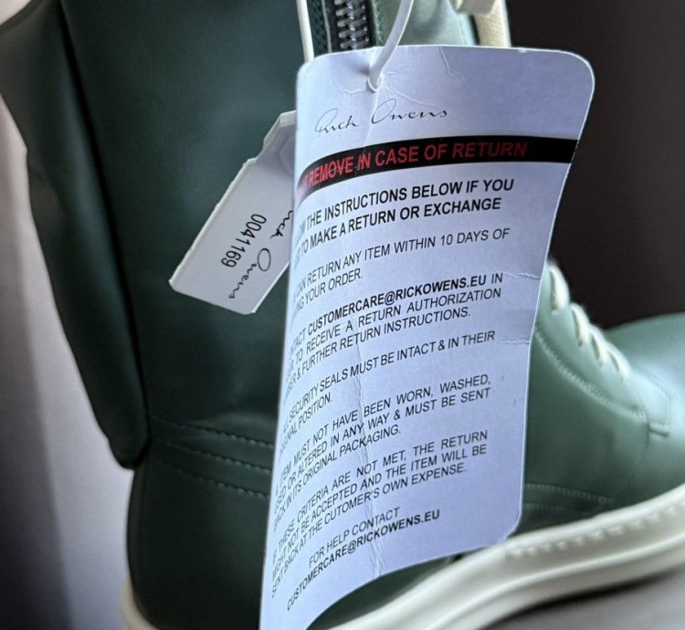 Rick Owens Leather Cargobasket in Teal