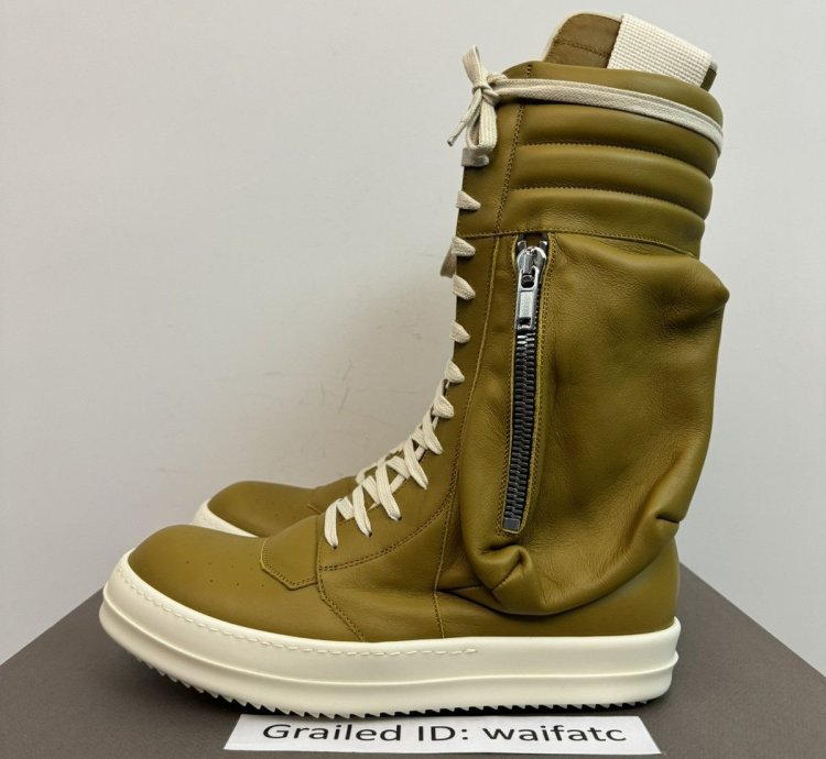 RICK OWENS LEATHER SULPHATE MILK CARGOBASKETS