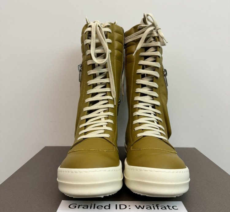 RICK OWENS LEATHER SULPHATE MILK CARGOBASKETS