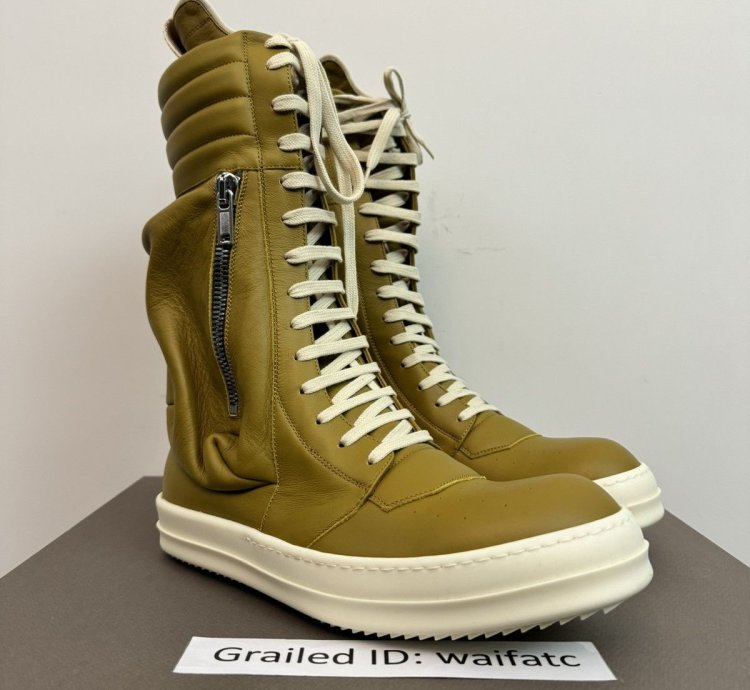 RICK OWENS LEATHER SULPHATE MILK CARGOBASKETS