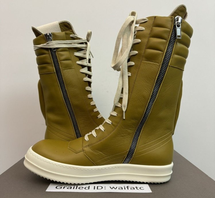 RICK OWENS LEATHER SULPHATE MILK CARGOBASKETS