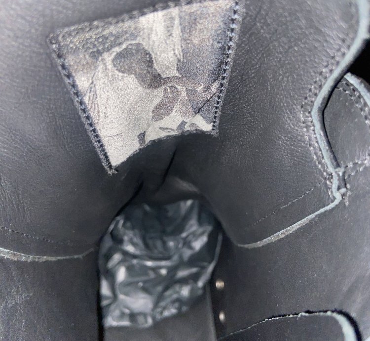 Rick Owens leather zip high top sneakers black on black