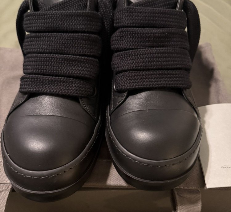 Rick Owens Lido Jumbo Laced Low - Blk - 44