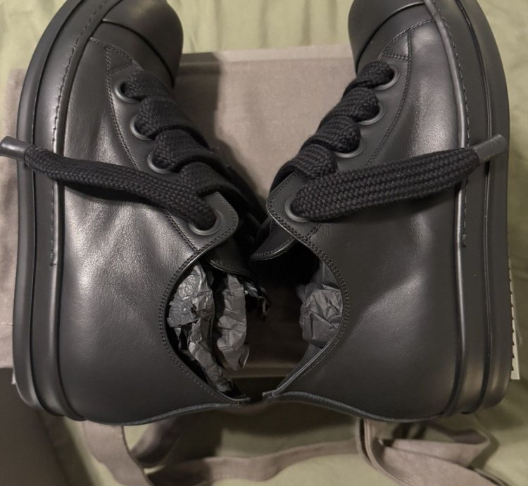 Rick Owens Lido Jumbo Laced Low - Blk - 44