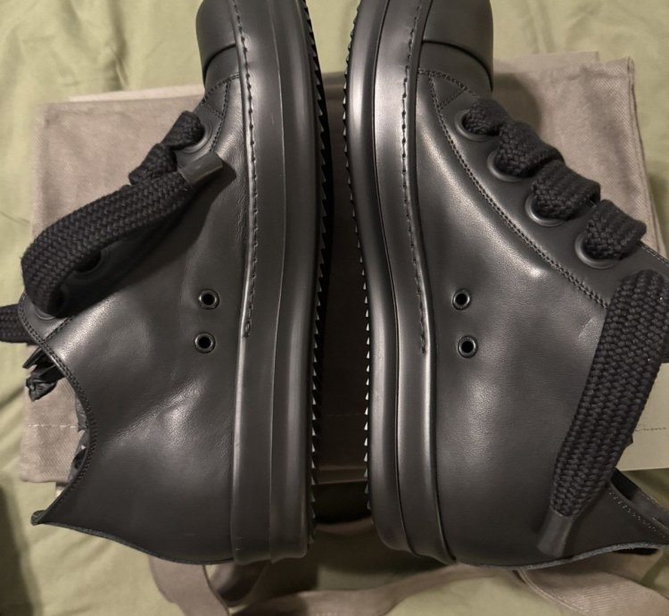 Rick Owens Lido Jumbo Laced Low - Blk - 44