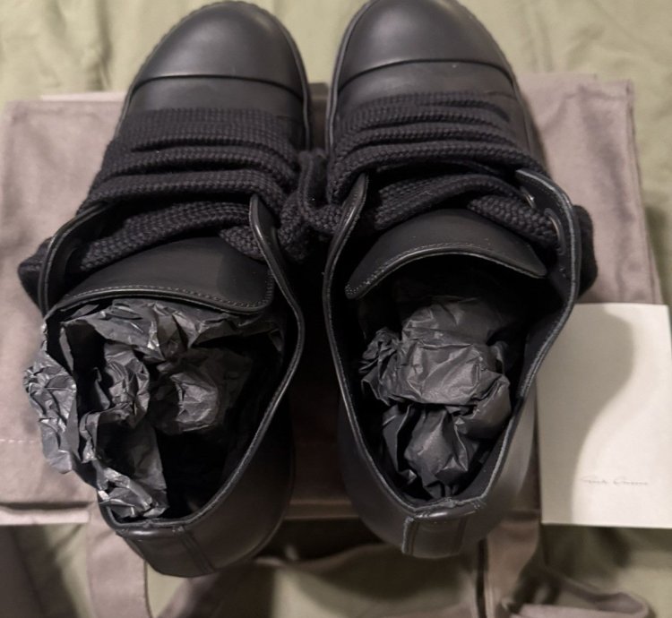 Rick Owens Lido Jumbo Laced Low - Blk - 44