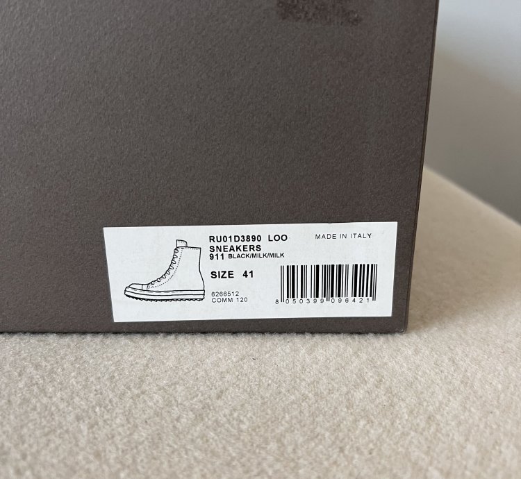 Rick Owens LIDO Ramones Hi in Black Leather