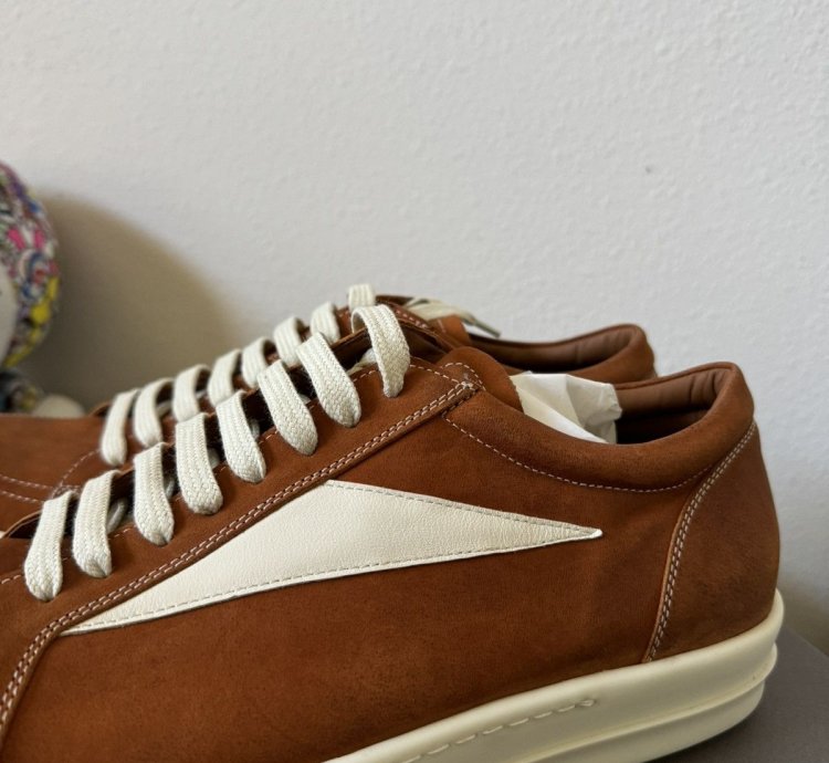 Rick Owens Lido Vintage Sneakers in Clay Milk