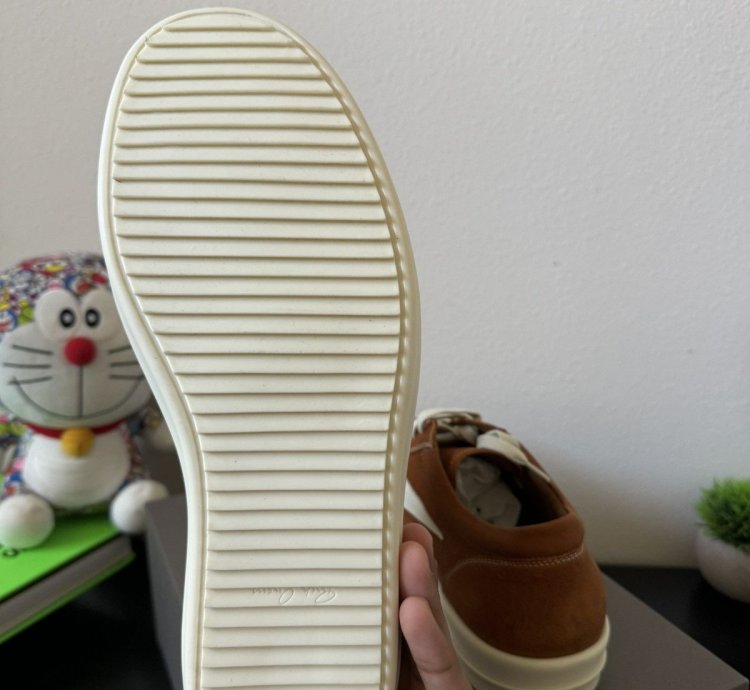 Rick Owens Lido Vintage Sneakers in Clay Milk
