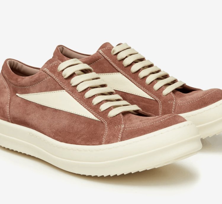rick owens Lido Vintage Suede Dusty Pink Milk SS24