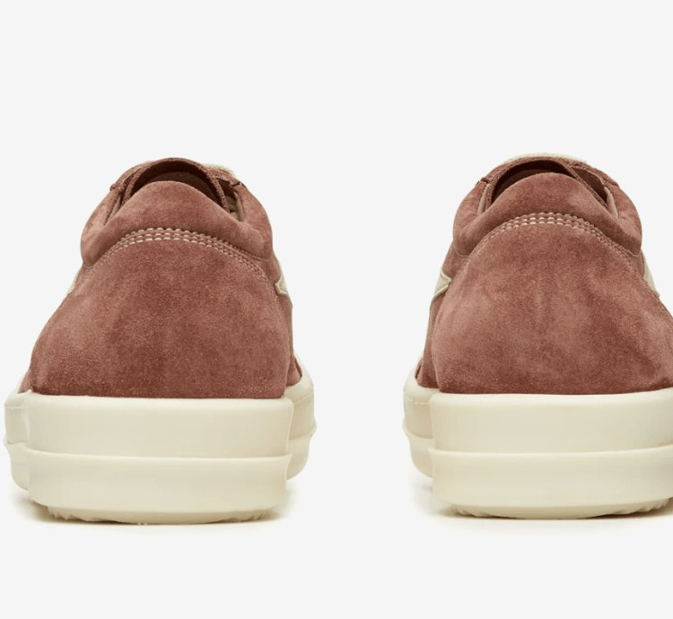 rick owens Lido Vintage Suede Dusty Pink Milk SS24