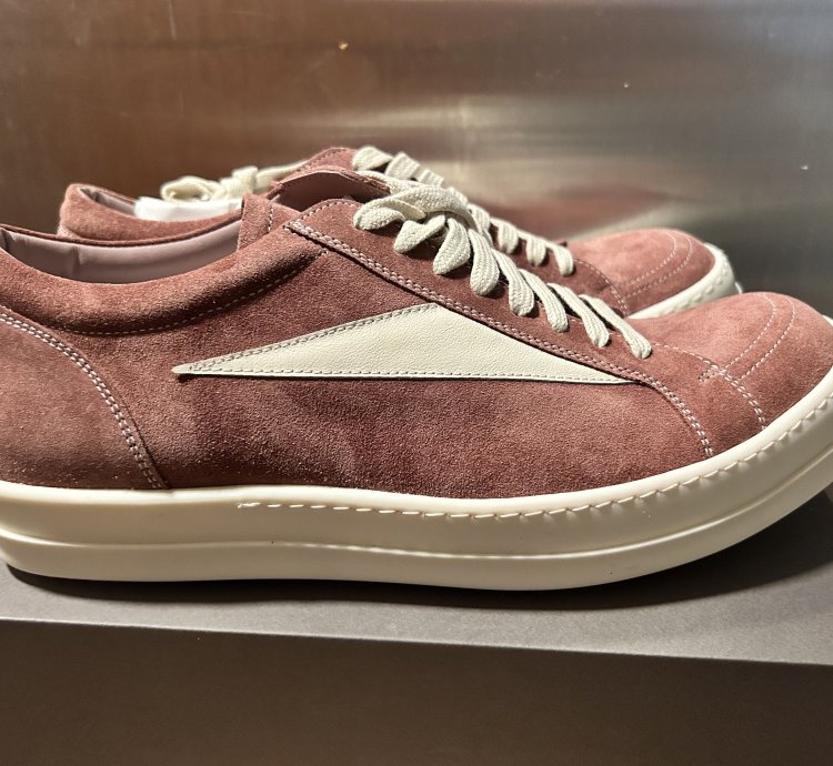 rick owens Lido Vintage Suede Dusty Pink Milk SS24