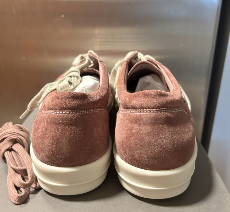 rick owens Lido Vintage Suede Dusty Pink Milk SS24
