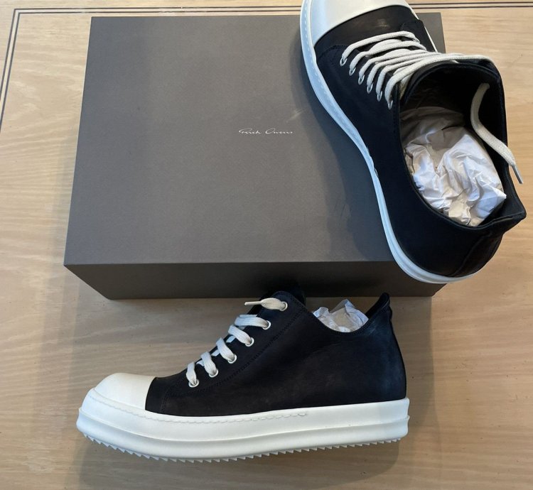 RICK OWENS LOW LEATHER RAMONES NWT