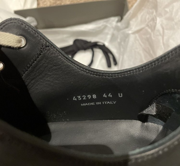 RICK OWENS LOW LEATHER RAMONES NWT