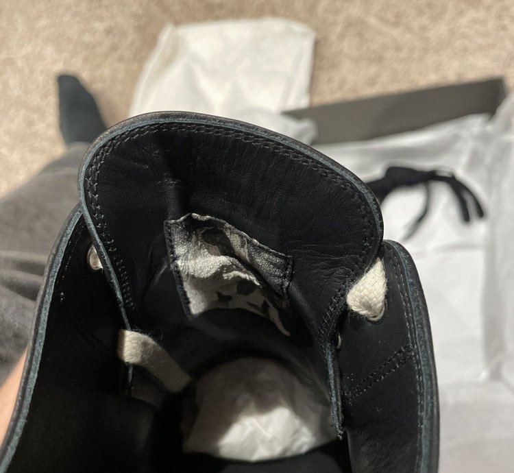 RICK OWENS LOW LEATHER RAMONES NWT