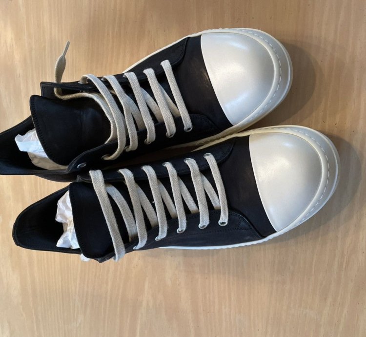 RICK OWENS LOW LEATHER RAMONES NWT