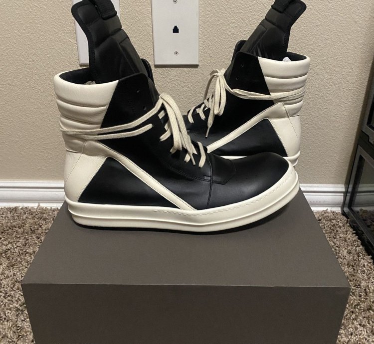 Rick Owens Luxor Geobasket Black Milk Milk Size 44