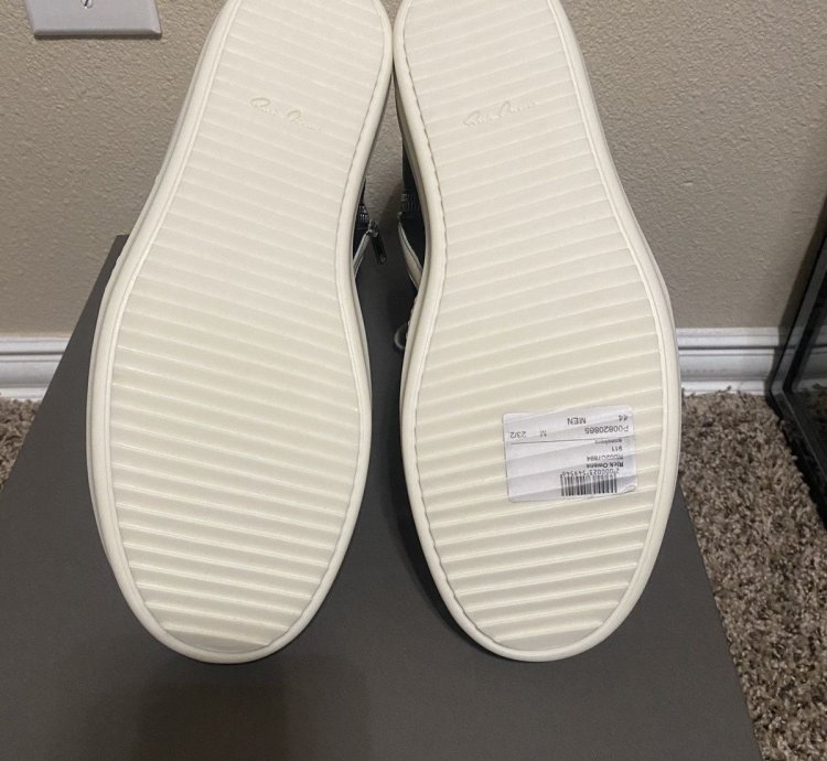 Rick Owens Luxor Geobasket Black Milk Milk Size 44