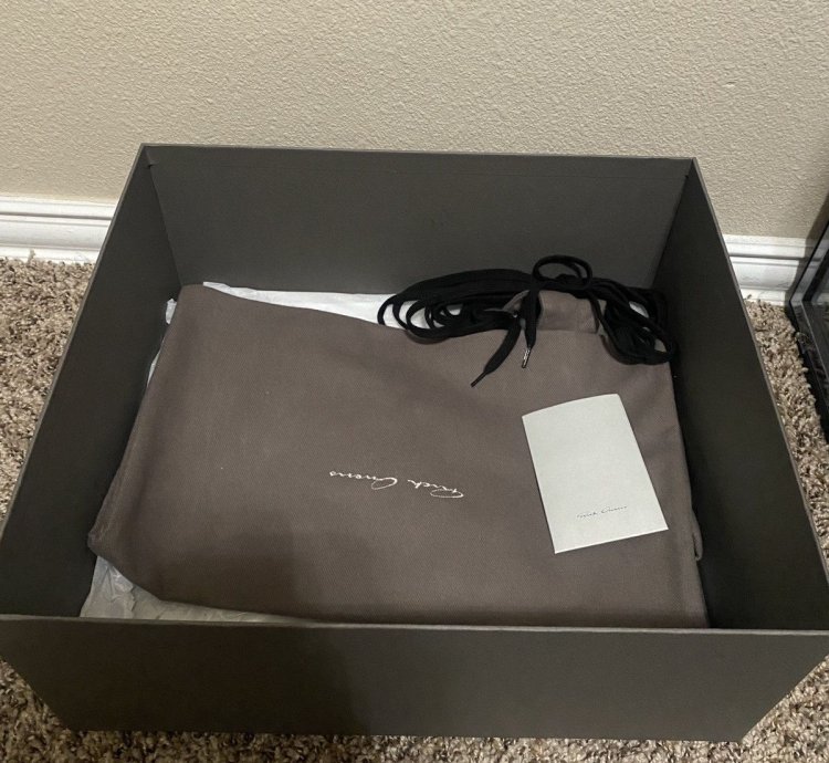 Rick Owens Luxor Geobasket Black Milk Milk Size 44
