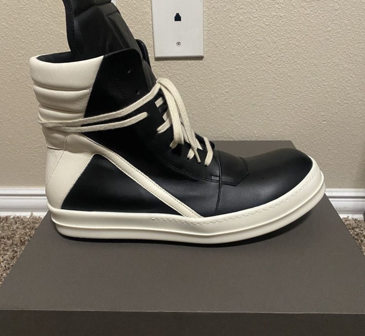Rick Owens Luxor Geobasket Black Milk Milk Size 44