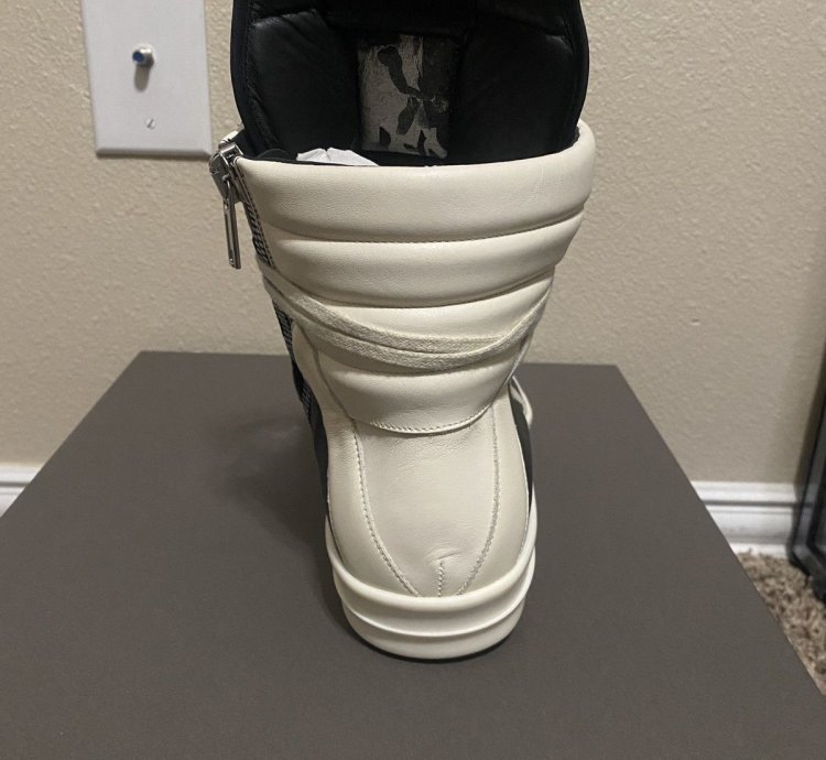 Rick Owens Luxor Geobasket Black Milk Milk Size 44