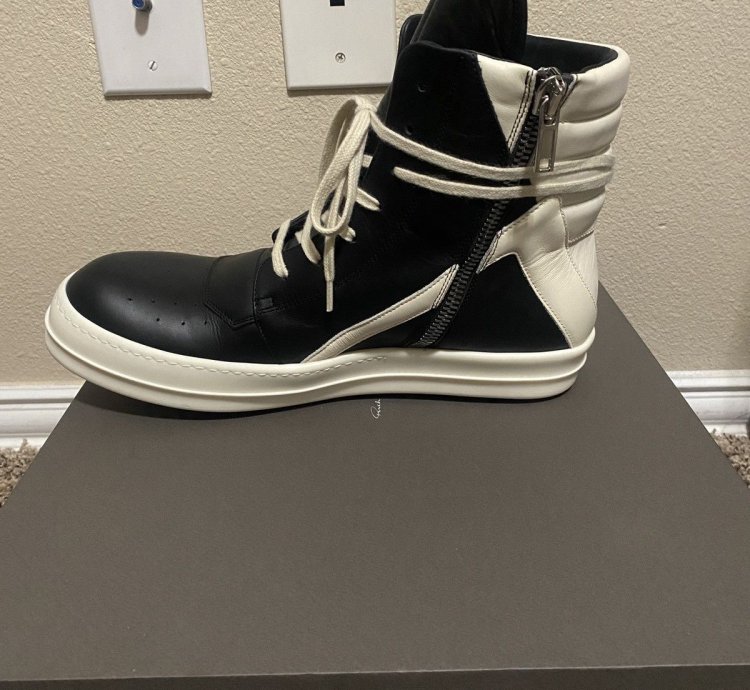 Rick Owens Luxor Geobasket Black Milk Milk Size 44